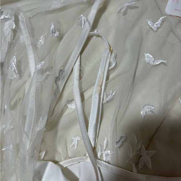 Le Rose Maya Lace Robe and Slip Dress S/M - Picture 6 of 6